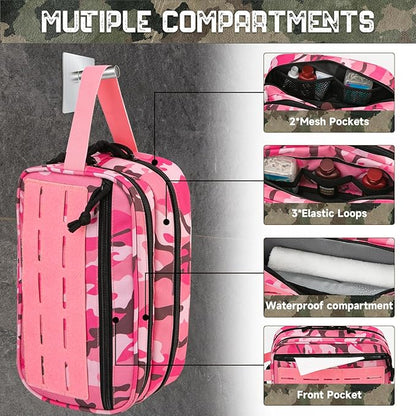 QT&QY Tactical Toiletry Bag For Women Hygiene Bag EDC Military Tool Molle Pouches Small Dopp Kit Mens Shaving Kit Travel shower Bags