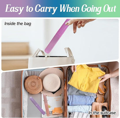 28 Pcs Travel Toothbrush Covers - 7 Color Portable Toothbrush Case, Tooth Brush Cover Cap in Bulk for Daily Use, Kids School & Trip, Camping, Vacation Essentials (Bulk Pack of 28)