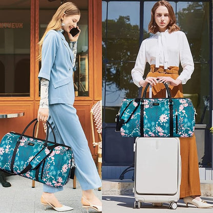 Garment Bag for Travel Convertible Carry On Garment Bag Large Travel Duffel Bags for Women 2 in 1 Hanging Suitcase Suit Travel Bags for Women & Men 3pcs Set