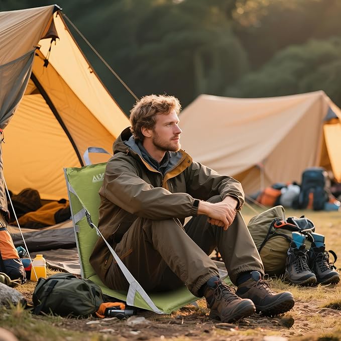 MYDAYS Inflatable Seat Cushion, Portable Stadium Seat Pad, Lightweight Chair Pad for Outdoor, Airplane, Travel, Stadium, Camping & Car (Back Rest)