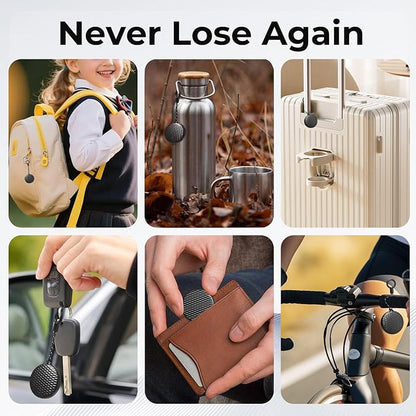 Air Tracker Tags-2 Pack, Bluetooth Tracker for Apple Find My (iOS Only), Smart Tracking Tag with 100dB Sound and Replaceable Battery, Key Finder Item Locator for Luggage Keys Wallet Backpack (Mini)