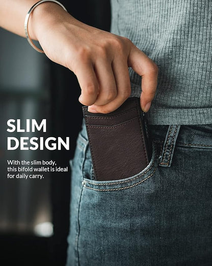 VULKIT Men's Slim Wallet Pop Up Card Holder RFID Blocking Metal Wallet Minimalist Design Holds Up to 11 Cards