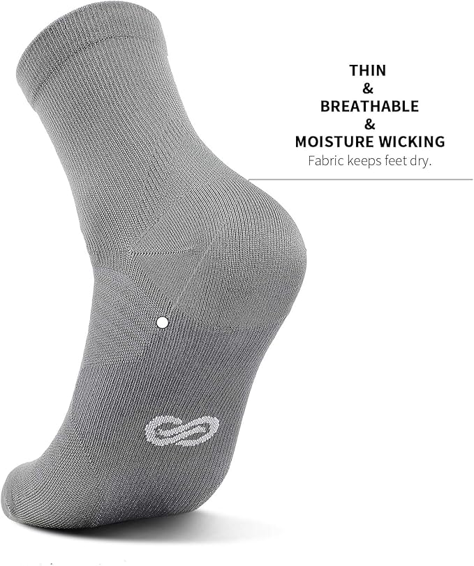 Compression Running Ankle Socks for Men and Women (6 Pairs), Quarter Athletic Socks for Running, Cycling, Golf, Work