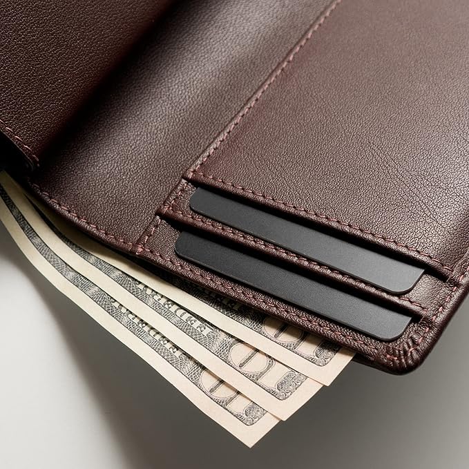 Revelot Cardholder Wallet/Genuine Leather with RFID Blocking / W1 (Coffee Nappa)