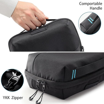 VanFn Electronics Travel Organizer Storage Bag, Travel Accessory Handle Bag, Gadgets Pouch, USB Cable, Travel Friendly Electronics Organizer P.Travel Series
