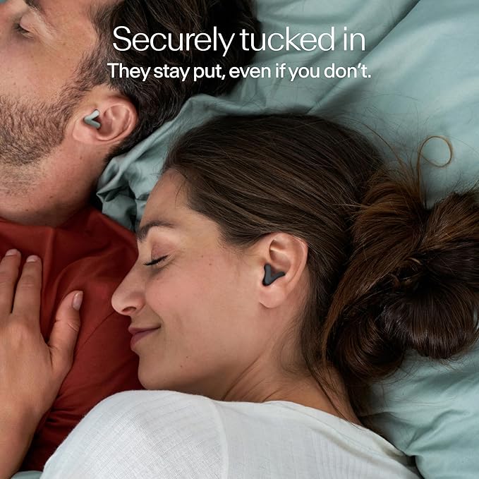 Alpine Silence Earplugs for Sleep, Focus & Travel - V-Shape Snug Fit & Soft Oval Tips – 4 Sizes XS/S/M/L - Comfortable, Reusable Hearing Protection - up to 25dB – Black