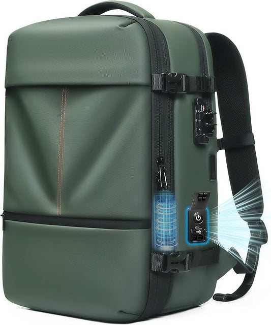 Vacuum Seal Backpack Travel with Built-in Pump 80L Expandable Travel Backpack with Vacuum System, TSA Lock Water Resistant Carry-On Backpack