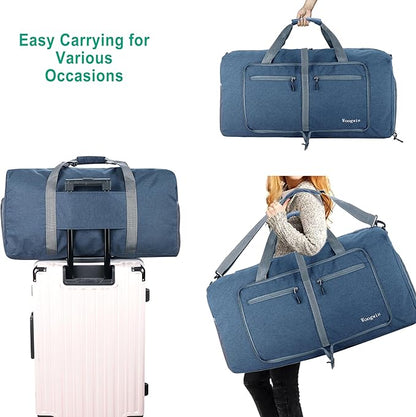 Woogwin Travel Duffel Bag Large Foldable Waterproof Overnight Bag for Beach Swim Bags Pool Sports Gym