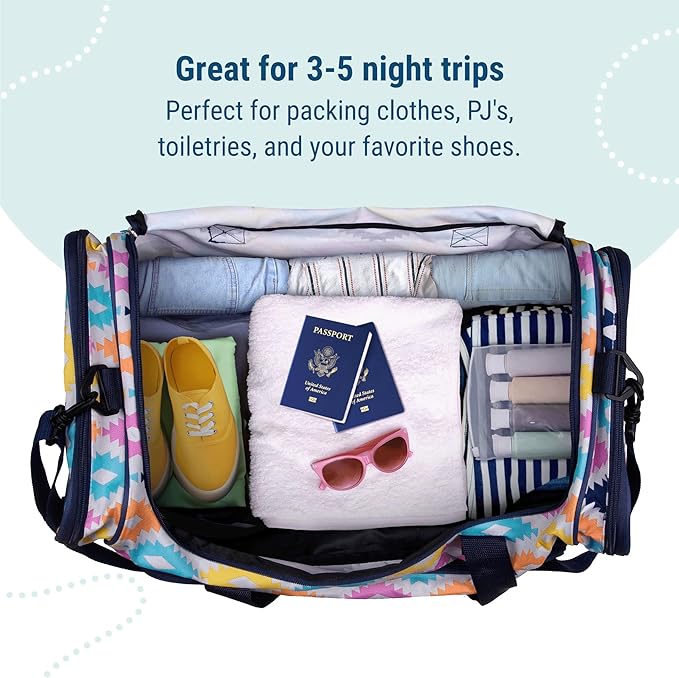 Wildkin Kids Weekender Duffel Bag – Carry-On Size for School, Travel, & Sleepovers