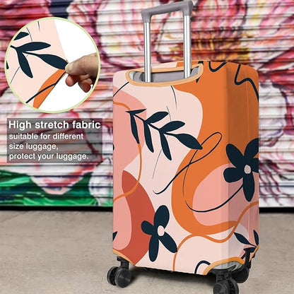 Travel Luggage Cover Suitcase Protector Fits 18-32 Inch Wheel Covers PatternedTravel Related Items Flower Luggage Protector Elastic XL