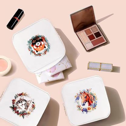 Red Panda Mini Makeup Bag, Red Panda Gift For Women Girls, Cute Portable Zipper Pouch Cosmetic Bag For Teen Girls Kids, Small Storage Bag For Sanitary Pad, Period napkin bag!