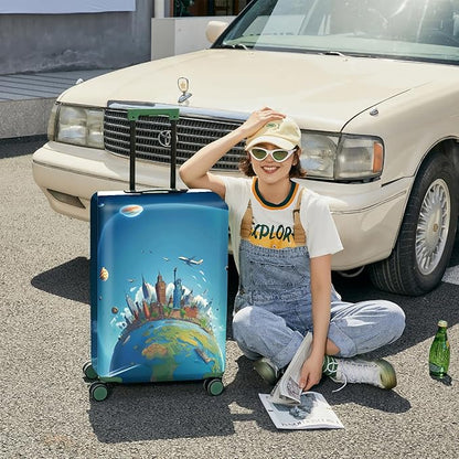 ANNA QUEEN Travel Luggage Cover Suitcase Protector Suitcase Cover Anti-Scratch,Stretchable Luggage Travel Bag Cover Washable