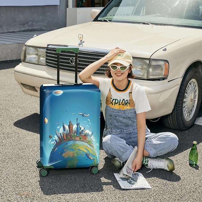 ANNA QUEEN Travel Luggage Cover Suitcase Protector Suitcase Cover Anti-Scratch,Stretchable Luggage Travel Bag Cover Washable