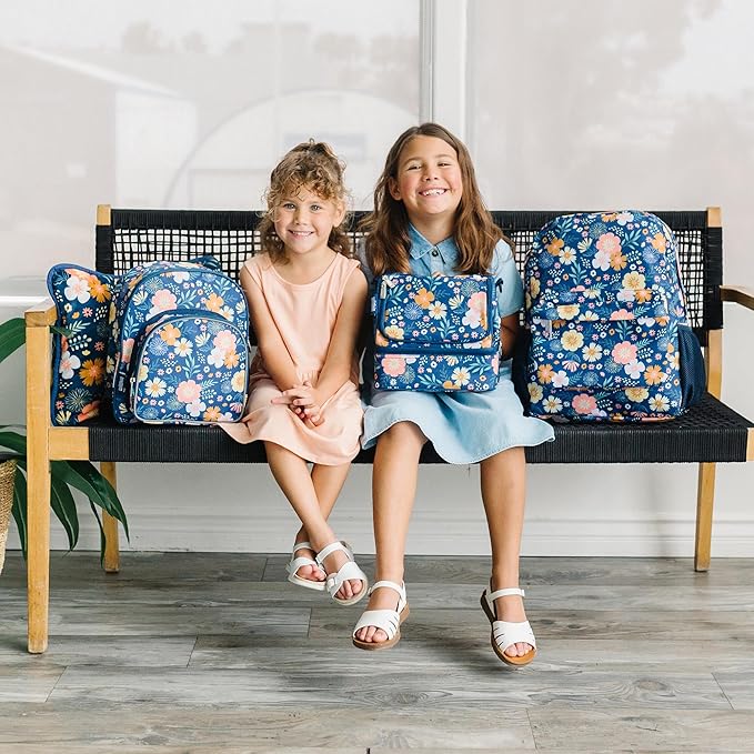 Wildkin 12-inch Kids Backpack – Padded, Adjustable, Ideal for Daycare & Travel - Wildflower Bloom