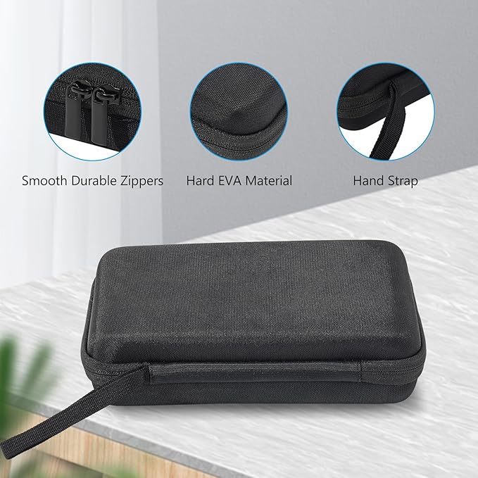 ProCase Large Hard Travel Electronic Organizer Case for MacBook Power Adapter Chargers Cables Tech Organizer Hard Drive USB Flash Disk SD Card Portable Electronics Accessories Bag -Black