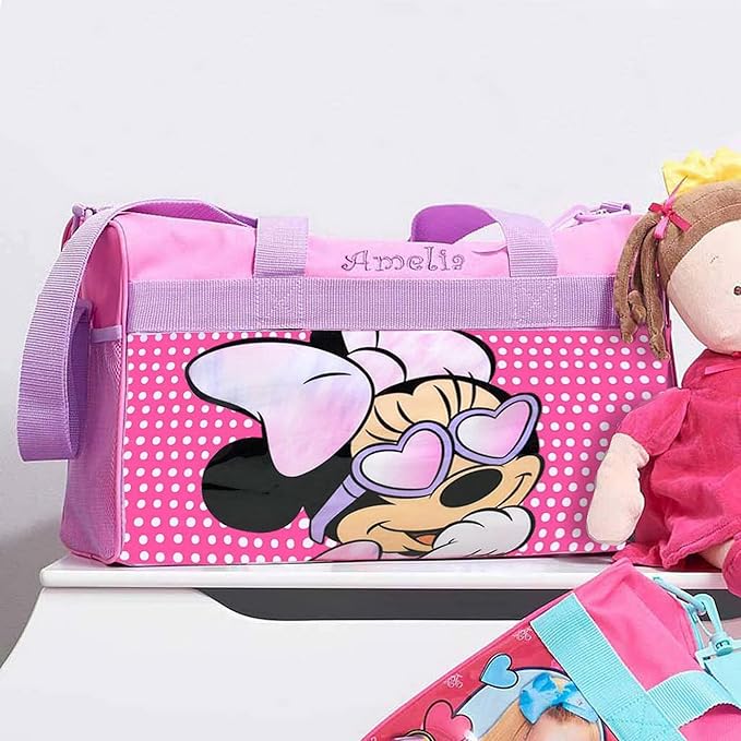 Personalized Licensed Kids Travel Duffel Bag - 18" (Pink Minnie)