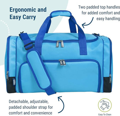 Wildkin Kids Weekender Duffel Bag – Carry-On Size for School, Travel, & Sleepovers