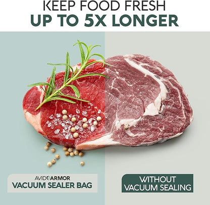 Avid Armor Vacuum Sealer Bags, Vac Seal Bags for Food Storage, Freezing, and Sous Vide Cooking, Non-BPA Freezer Vacuum Sealer Bags, Pint, Quart, and Gallon Sizes Combo Pack, 150 Bags