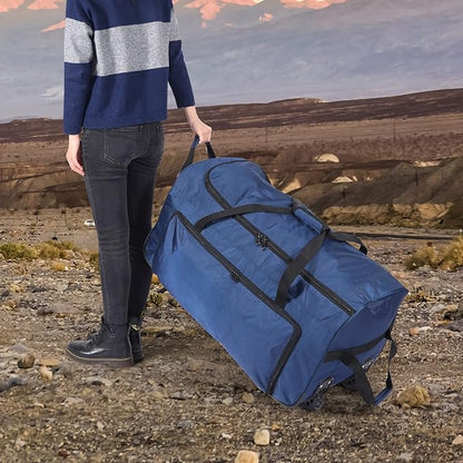 REDCAMP 85L/120L/140L Foldable Duffle Bag with Wheels, Large Travel Duffel Bag