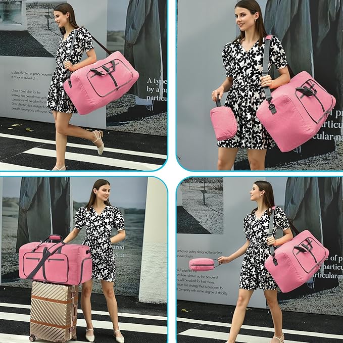 Felipe Varela Duffle Bag with Shoes Compartment and Adjustable Strap,Foldable Travel Duffel Bags for Men Women,Waterproof Duffel Bags