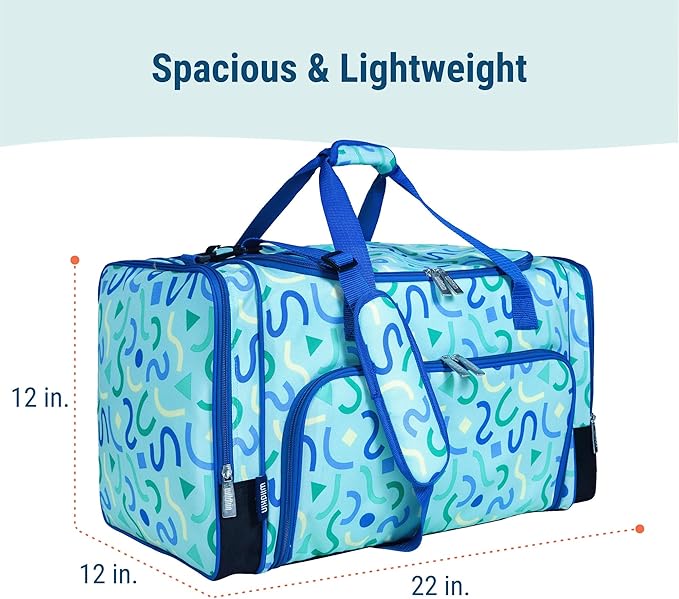 Wildkin Kids Weekender Duffel Bag – Carry-On Size for School, Travel, & Sleepovers