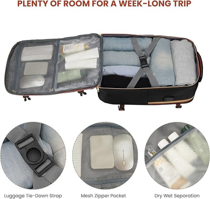 Travel Carry On Backpack for Women with 4 Packing Cubes,TSA Airline Approved Weekender Bags for Airplane Travel Essentials, Mochila Viaje for Business Hiking Work School College