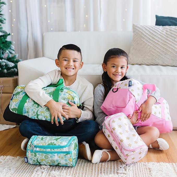 Wildkin Kids Overnighter Duffel Bag – Carry-On Size, Ideal for School & Sleepovers – Green Camo