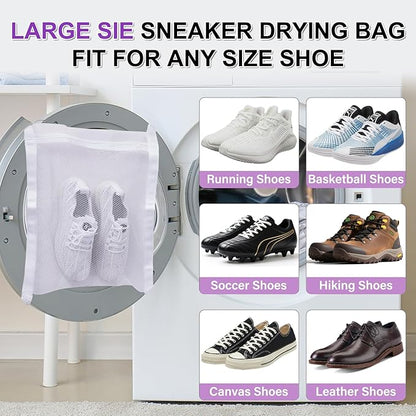 14 Pcs Mesh Laundry Bags for delicates, Hat Washer Cage, Laundry Mesh Wash Bags, Shoe Washing Machine Bag, Silicone Lingerie Bags for Washing Delicates, Laundry Detergent Cup Holder, Shoe Dryer Bag