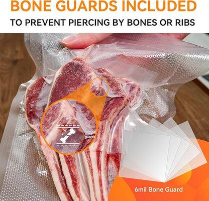 Wevac 8” x 150’ Food Vacuum Seal Roll Keeper with Cutter, Ideal Vacuum Sealer Bags for Food Saver, BPA Free, Commercial Grade, Great for Storage, Meal prep and Sous Vide (8" x 150')