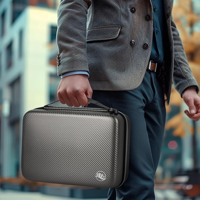 Boobowl Hard Travel Case for Hair Clippers, Hair Cutting Barber Supplies Organizer Bag, Trimmer Storage Holder for Ufree/for Wahl Men Razor Guard Grooming Kits -Box Only (Dark Grey)