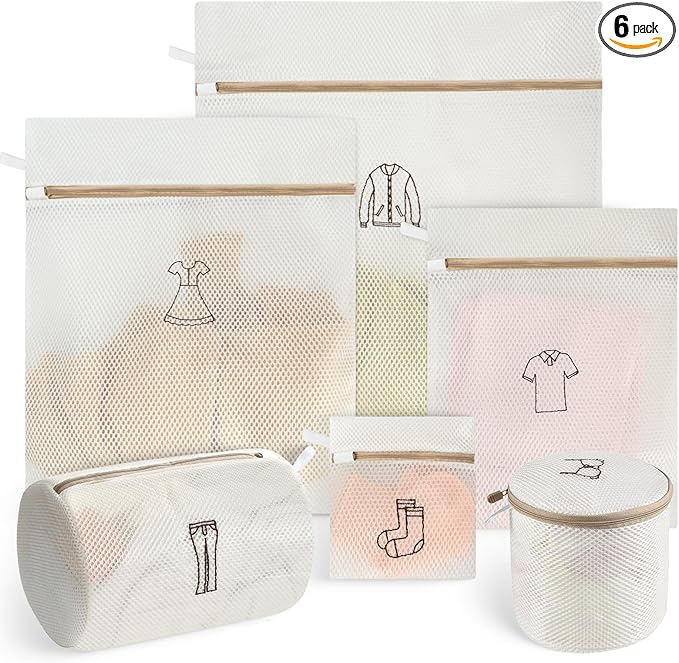 6-Piece Bag/Double-layer thickened mesh laundry bag/Essential items at home/Exquisite laundry bags suitable for clothes, trousers, socks and underwear