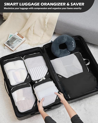 Compression Packing Cubes, Gonex Extensible Storage Mesh Bags Organizers