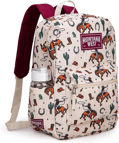 Montana West Backpack for Women Men 2 PCS Lightweight College Bookbags Casual Daypack Backpacks for Commute & Travel