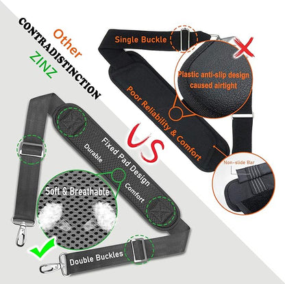 ZINZ Shoulder Strap, 57" Padded Adjustable Shoulder Bag Straps Replacement for Bags with D-Ring (DG02Y01)