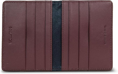 Nautica Men's Slim Wallet | Card Case | RFID Blocking | ID Window | Minimalist | Lightweight | Genuine Leather