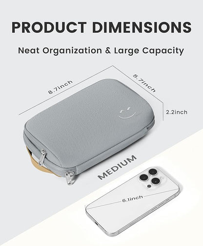 Travelkin Travel Cord Organizer, Electronic Organizer Travel Case, Cable Organizer Bag For Cords,Chargers Phone, Sd Card,Usbs