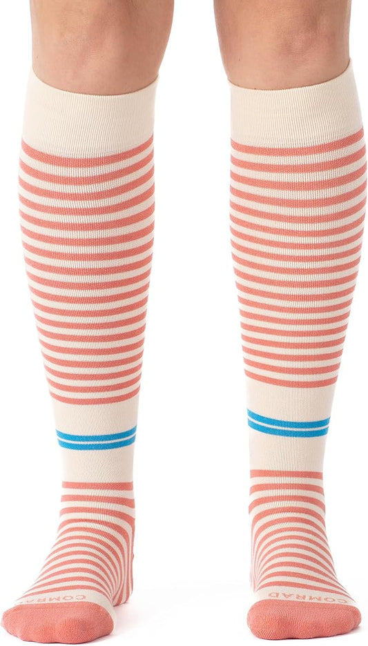 Comrad CloudCotton Knee High Socks - 15-20mmHg Graduated Compression Socks - Combed Cotton Support Socks