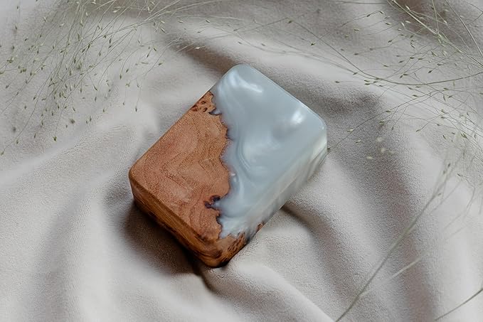 RWA Slim Engagement Ring Box for Proposal – Unique Wedding Ring Holder & Jewelry Display Case – Travel Jewelry Organizer, Ring Bearer Box, Proposal Gift, Wedding Ring Box for Ceremony, FLIP white elm