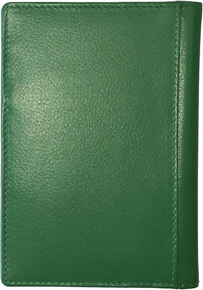 Personalized Monogrammed Emerald Green Leather RFID Passport Wallet