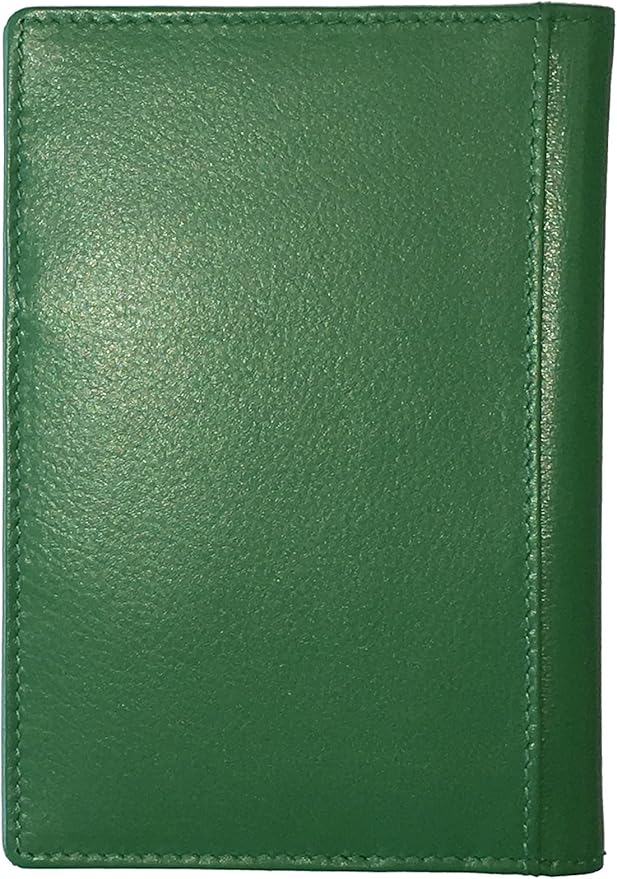 Personalized Monogrammed Emerald Green Leather RFID Passport Wallet and Luggage Tag