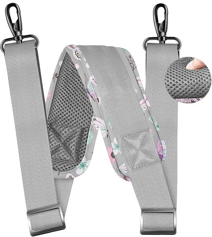ZINZ 79 inch Shoulder Strap, Extra-thick Fixed Cushion Pad and Dual Clasps Universal Replacement Strap with Metal Swivel Hooks for Laptop Bags, Luggage Bags, Camera, Crossbody(Butterfly)