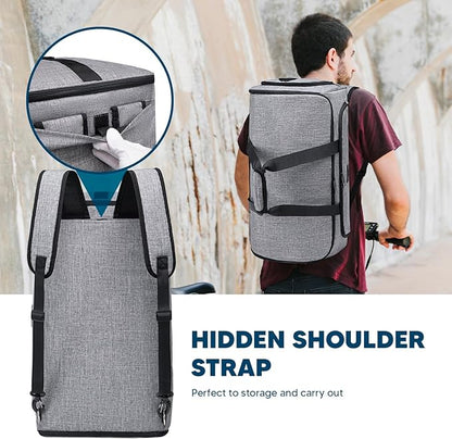 Garment Bags for Travel,Convertible Garment Bag with Shoulder Strap, 4 in 1 Suit Bag Travel with Shoes Foldable 58L Garment Bags for Men Women Garment Duffel Bags for Hanging Clothes,Grey