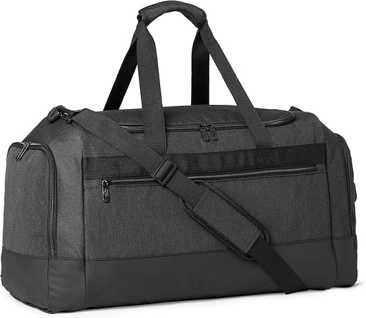 Amazon Essentials Lightweighted Carry-on Duffel with Wet pocket & Shoe Compartment 25 inches Black