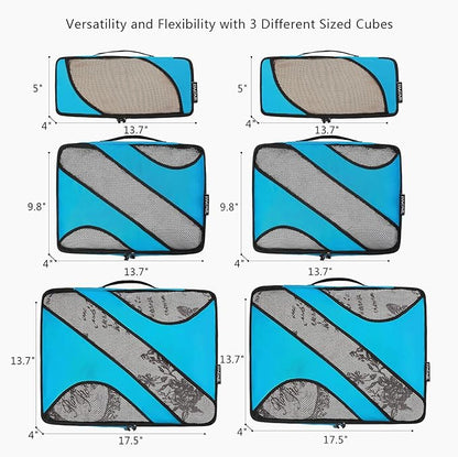 BAGAIL 6 Set Packing Cubes,Travel Luggage Packing Organizers