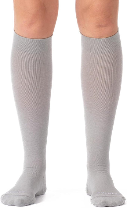Comrad Nylon Knee High Socks - 15-20mmHg Graduated Compression Socks - Soft & Breathable Support Unisex Socks