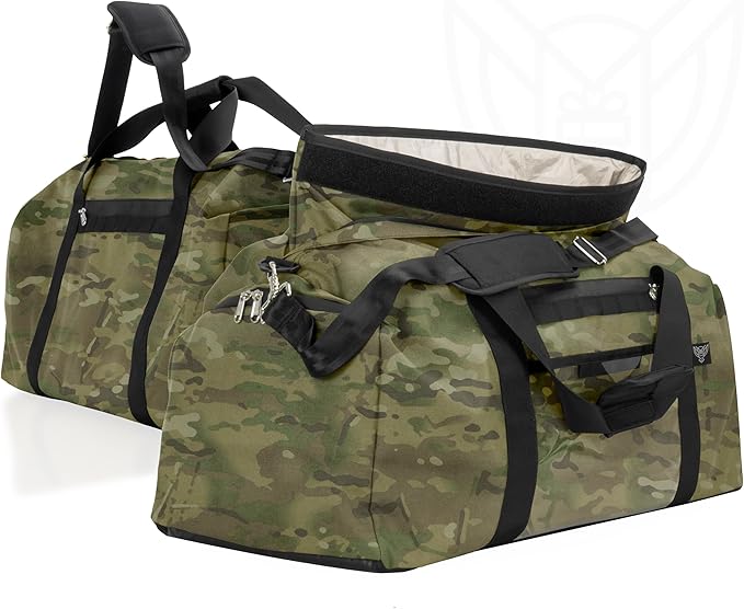 Xtreme Sight Line ~ Xecutive Transport Faraday Duffel Bag for Military Use ~ MOLLE System ~ Computer Towers and Other Large Electronics ~ Data Security ~ Tracking/Hacking Defense ~ Multicam Camo