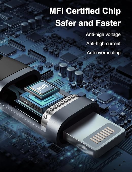 Dasku iPhone Cable Fast Charging 6FT USB C Lightning Cable 3 Pack 6 Foot Nylon Braided Type C Lightning Cord Compatible with iPhone 14 13 12 11 Pro Max Mini 8 Plus SE iPad and More