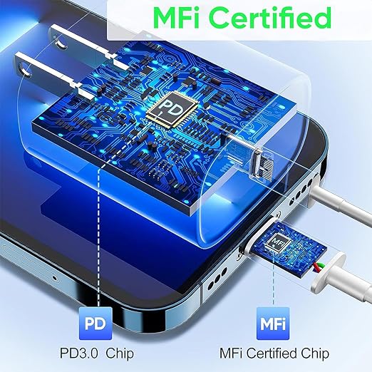 2Pack Fast Charger iPhone [Apple MFi Certified],10FT iPhone Charger Fast Charging USB C to Lightning Cable with 2Pack PD USB C ChargerBlock 10ft i Phone Charger Cord for i Phone 14/13/12/11/X/XS Max/8