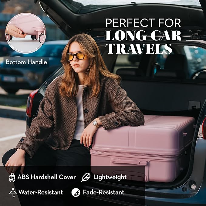 Nine West Suvi 32 Inch Expandable Luggage for Extended Trips & Cruises, Large Hardshell Suitcase with 360° Spinner Wheels, Lightweight Rolling Travel Case Muted Lilac