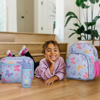 Wildkin 12-inch Kids Backpack – Padded, Adjustable, Ideal for Daycare & Travel - Butterfly Garden